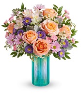 AQUA ROSE FLOWER ARRANGEMENT