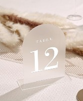 Arch Acrylic Sign with Stand up to #15 , FOR RENT 