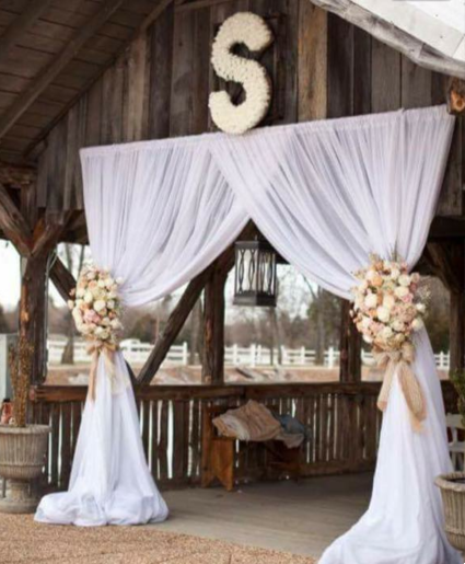 ARCH FLORALS WEDDING ARCH FLOWERS WITH FABRIC