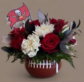 Are you Ready for Some Football? Roses, Ruscus, Alstromeria,Carnations and other fillers