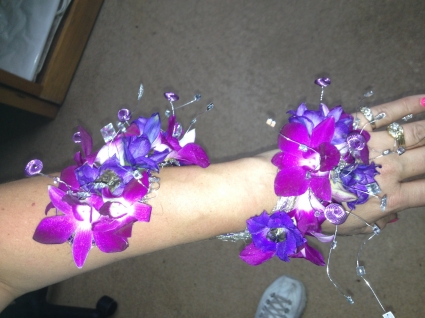 Arm Fuschia Wristlet Corsages