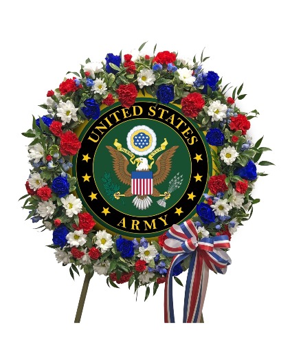 ARMY WREATH fresh arrangement