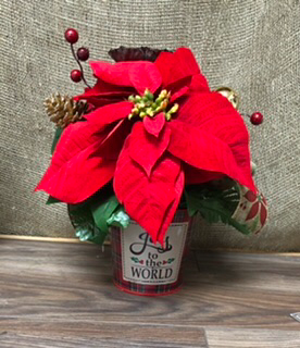CA13  Artificial poinsetta Christmas arrangement 