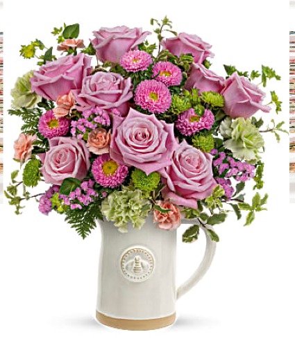 Artisanal Pitcher Bouquet assorted flowers