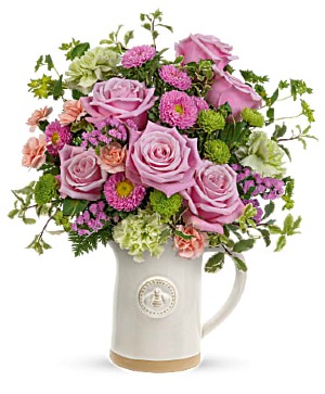 ARTISANAL BEE PITCHER FLOWER ARRANGEMENT