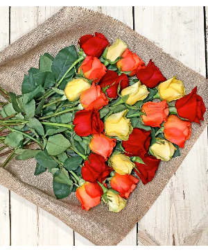 Assorted Wrapped Rose Bouquets Wrapped Flowers