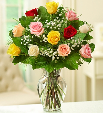 ASST DOZEN ROSES 