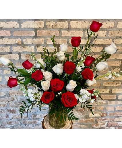 Asymmetric Rose Arrangement  Vase Arrangement