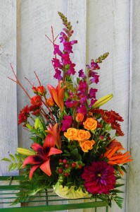 Autumn Abundance  Unique Floral Arrangement 