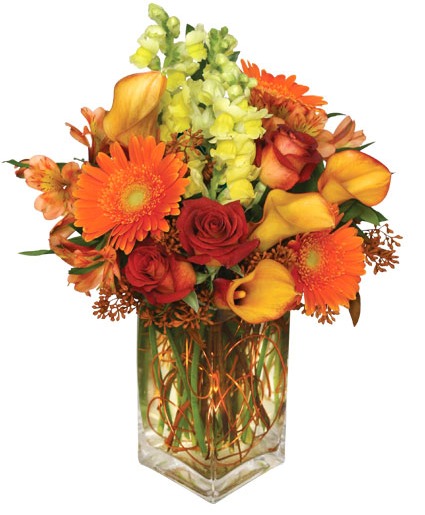 Autumn Harvest Glow Vase Arrangement