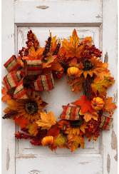 Autumn Bounty Permanent Wreath