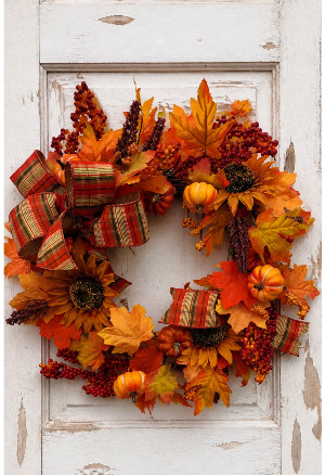 Autumn Bounty Permanent Wreath