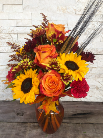 Autumn Collage Vase