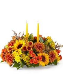 Golden Gathering Centerpiece 