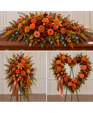 Autumn Funeral Package  Floral Arrangement