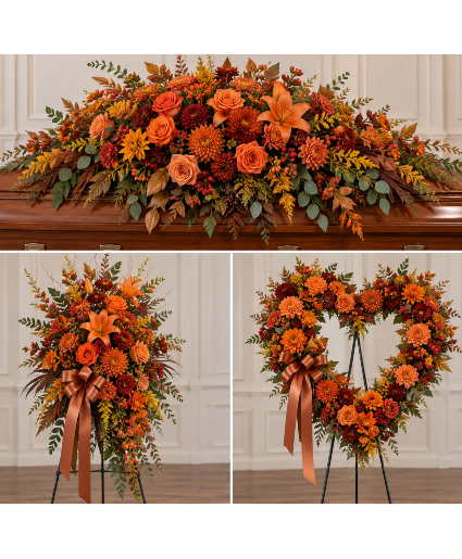 Autumn Funeral Package  Floral Arrangement