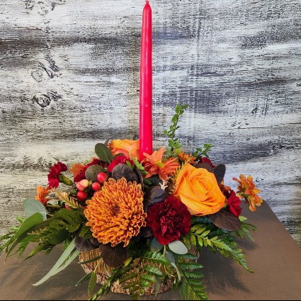 Autumn Garden Glow   Table Centerpiece 