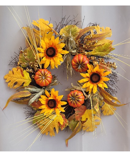 Autumn Gold Silk Wreath