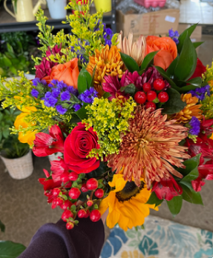 autumn hand held bouquet   