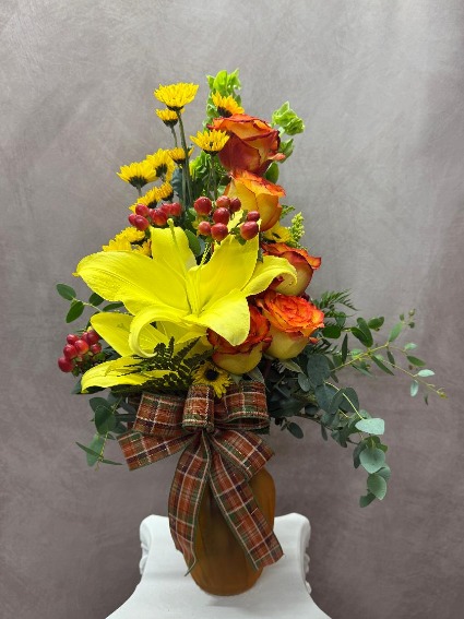 Autumn Harvest Glow Fall Arrangement