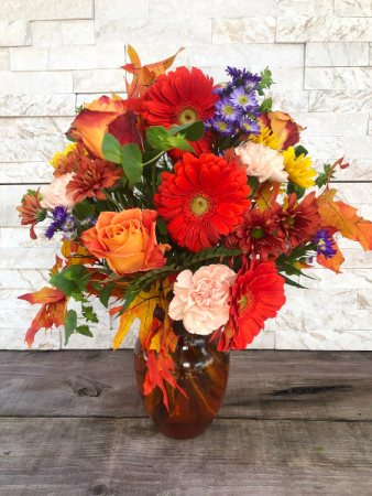 Autumn Leaves Vase