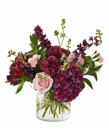 Autumn Love Letter  Burgundy & Blush Fall Flower Arrangement