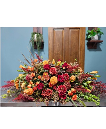Autumn Memories  casket spray in Sioux Falls, SD | Patience Ann Designs