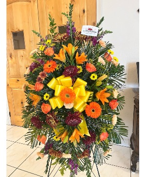 Autumn Standing Spray fresh mixed flowers