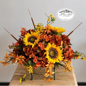 Autumn Sunflower Remembrance Grave Stone Saddle Fall 2026