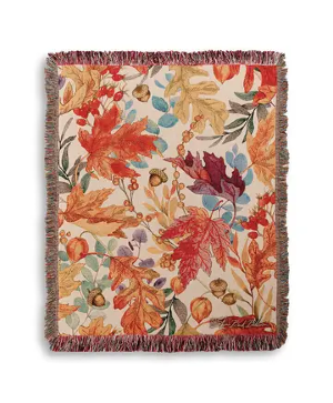 AUTUMN THROW ON EASEL  FUNERAL SYMPATHY 