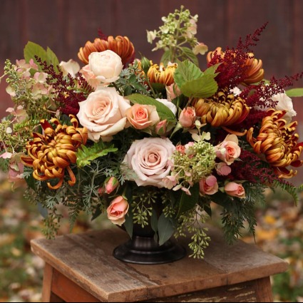 Autumn Vintage Compote Vase  