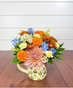 Autumn Wildflowers Mug Arrangement 