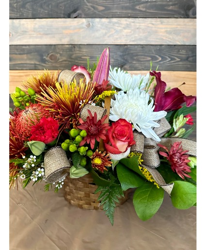 Autumn Wishes Fresh flower basket