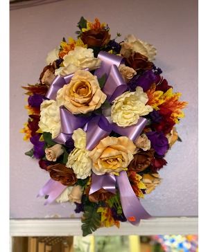 Autumn with Purple Spray Artificial Design