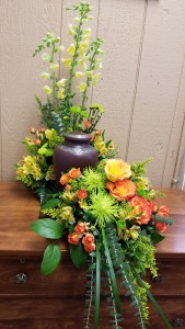 Autumn's Blessing  Fresh Urn Arrangement
