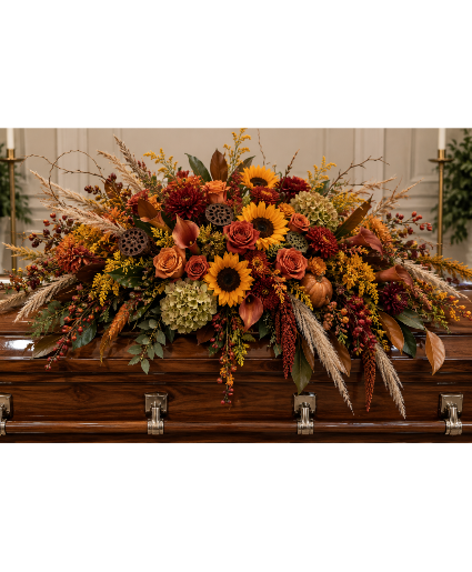 Autumn’s Lasting Embrace Casket Spray 