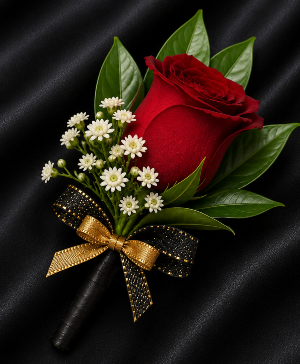 Aztec Golden Pride Boutonniere Call Us for Faster Service & Daily Specials: (915) 303-8500 Text Us to Order Anytime: (915) 505-3708 Your trusted source for Flowers & Delivery in El Paso TX 