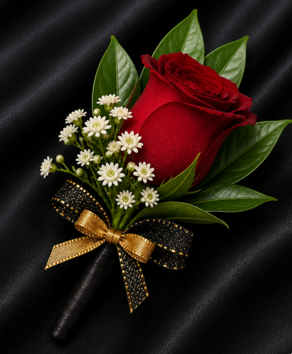 Aztec Golden Pride Boutonniere Call Us for Faster Service & Daily Specials: (915) 303-8500 Text Us to Order Anytime: (915) 505-3708 Your trusted source for Flowers & Delivery in El Paso TX 