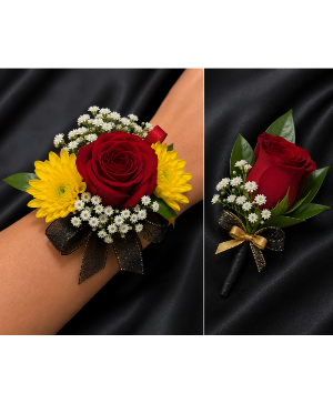 Aztec Golden Pride Homecoming Set Call Us for Faster Service & Daily Specials: (915) 303-8500 Text Us to Order Anytime: (915) 505-3708 Your trusted source for Flowers & Delivery in El Paso TX 