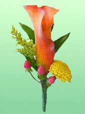 Calla Boutonniere Wedding Party Flowers
