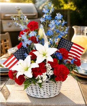 BURSTING GLORY Basket Arrangement