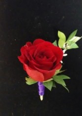 B0-7 Red Rose Boutonniere Boutonniere