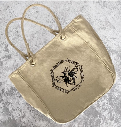 B Nest Studios Heavy Canvas Tote Signature Bag