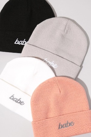 Babe Embroidery Knit Beanie GIft Shop
