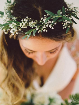 Babies breath floral crown floral crown