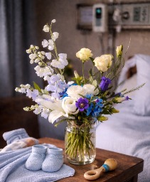 Baby Blue Floral Arrangement