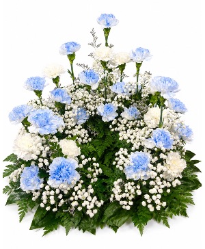 Baby Blue Reflections Cremation Flowers