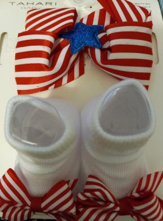Baby Booties with Bow Gift