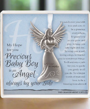 Baby Boy Angel Ornament 
