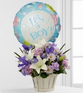 Baby Boy Basket  Includes Balloon